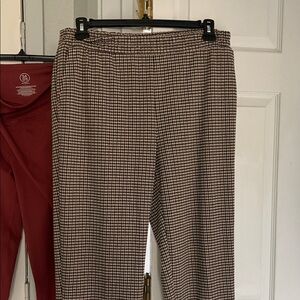 a new day Women's Houndstooth Pants - Black and White